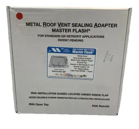Rva101ga-mf Master Flash Metal Roof Vent Retrofit Adapter Light Gray Epdm Nib