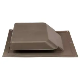 Master Flow 050206103968 Brown Resin High Impact Slant Back Roof Louver Static Vent 37 Sq. Inch Carton O