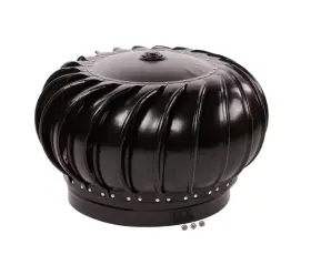 Gth12i Master Flow 12 Inch Galvanized Internally Braced Turbine Head In Black Sealed