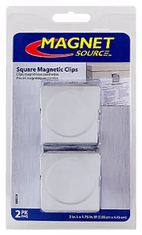 08019 Master Magnetics Ceramic Magnetic Clips Large 2-pc