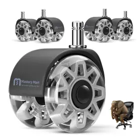 Cas006 Mastery Mart Office Chair Wheels Replacement 2.5 Inch Heavy Duty Caster Set For Carpet A