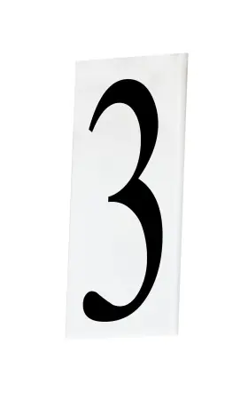 53613wt Maxim 53613 White 5 Inch H House Number 3