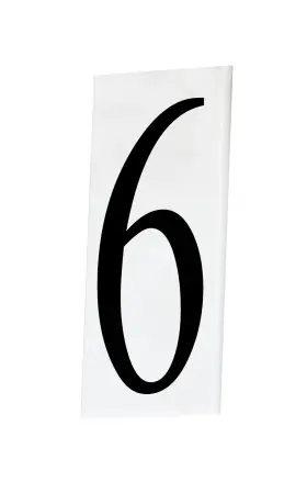 53616wt Maxim 53616 White 5 Inch H House Number 6
