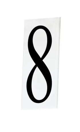 53618wt Maxim 53618 White 5 Inch H House Number 8