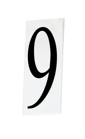 53619wt Maxim 53619 White 5 Inch H House Number 9