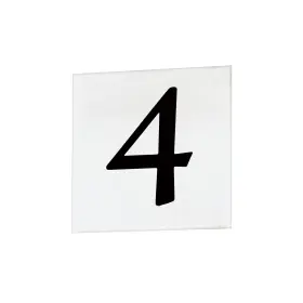 53664wt Maxim 53664 Classic Font Address Number Tile - 4 White