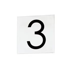53673wt Maxim 53673 Address Contemporary Font Number Tile - 3 White