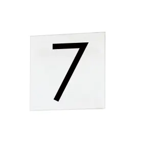 53677wt Maxim 53677 Address Contemporary Font Number Tile - 7 White