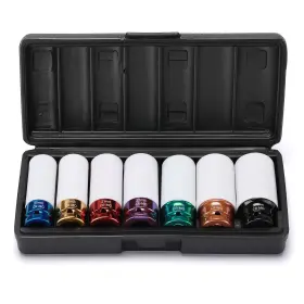 Mp504 Mayouko 7pcs 1/2 Inch Drive Lug Nut Deep Impact Socket Set Thin-walled Wheel