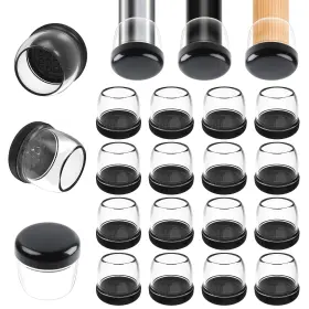 Ek.51.661456 Mayzolop Chair Sliders For Carpeted Floors 16pcs Fit 1.2 Inch -1.5 Round-clear