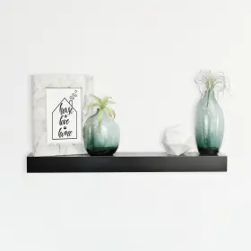62727 Mcs Floating Shelf Room Decor Wooden Black 24 X 4 Inch In