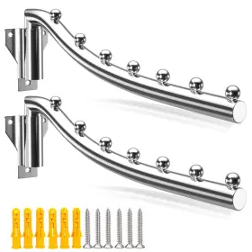 Mdjymyz 661918850240 Folding Clothing Rack Wall Mount Retractable Hangers For Clothes Space