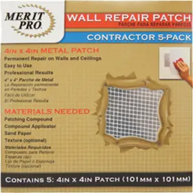 03215 Merit Pro Distribution 4 X Inch Wall Repair Patch Contractor 6 Packs Of 5