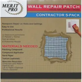 03225 Merit Pro Mp Distribution 8 X Inch Wall Repair Patch Contractor 5 Pack