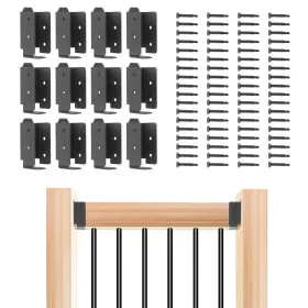 Rbp-12p Meruzy Simesove 50 Pack 32 Inch Wrought Iron Balusters For Staircase 3/4 Od Round Hollow