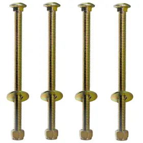 121300036 Metalsuberg 1/2 Inch X 8 Carriage Bolt Of Square Neck With Nylon Lock Nut And Large Size Was