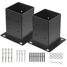 Mepb42 Metovate 4x4 Post Base 2pcs Inner Size 3.55 Inch X Concrete Brackets Anchors 13