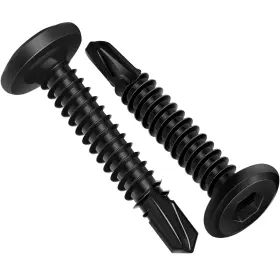 Mewudecor Hsts.b12x0114-50n #12 X 1-1/4 Inch Hex Socket Self Tapping Screws Stainless Black