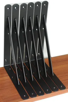 Bxgzc-521 Mhmydz 6 Pack L11 X H 8 Inch Black Heavy Duty Shelf Brackets With Screws Metal Bra