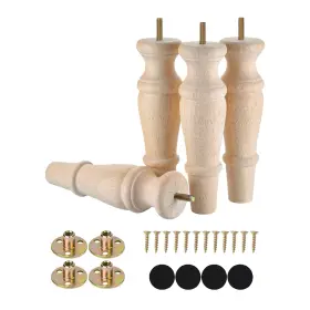 B0cyh9tr3y Michanco Wooden Furniture Legs 8 Inch Set Of 4 Unfinished Replacement Parts For