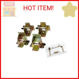 511274 Micro Trader 4x Iron Locking Folding Table Chair Leg Brackets Hinge Self Lock Fo