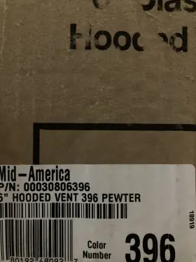 00030806396 Mid America 00030806198 6 Inch Hooded Vent For Insulated Siding 396