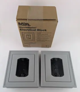 Mid-america 080192558060 2 Pack Mountmaster Electrical Blocks 7x8 Inch - Color 945 Nantucket Gray