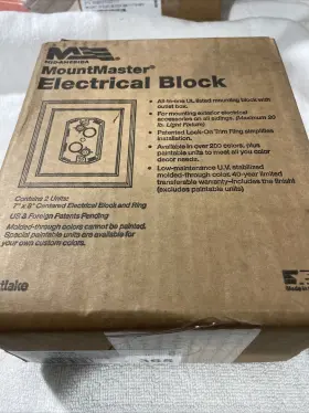 M00031002365 Mid America 2pc Mount Master 7 Inch X 8 Electrical Block 365 Blue