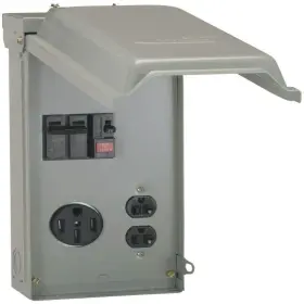 U055gp Midwest Electric Products 70 Amp Temporary Power Box With Gfci And 50 Outlet Top Feed