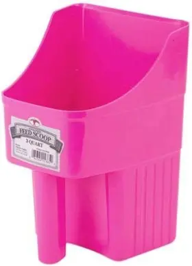 153850 Miller Enclosed Feed Scoop 3-quart Hot Pink