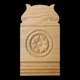 Millwork 745339864939 New Solid Wood Carved Wooden Plinth Block 10 Inch X 5 1/2