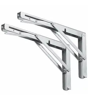 B0831f24s8 Mingrunda Heavy Duty Folding Shelve Brackets 12 Inch Stainless Steel Open Box