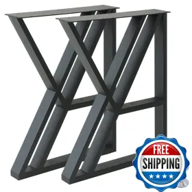 Minwadil B0bq7m2h8q Set Of 2 Metal Table Legs 28 Inch Desk Reinforced Geometric
