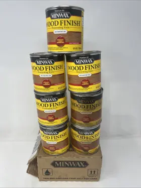 22320 Minwax Box Of 7 1/2pt Red Chestnut 232 Semi-transparent Stain