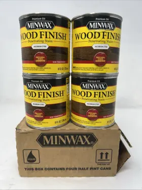 22750 Minwax Box Of 4 1/2pt Jacobean 2750 Semi-transparent Stain
