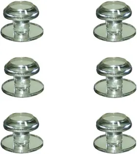 Rp3-6 Mirart 1 Pull Handle Self Stick Round Acrylic Mirror Mirrored