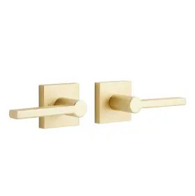 Mlk4022 Miseno Lorton Flat Bar Passage Door Lever Set - Brass