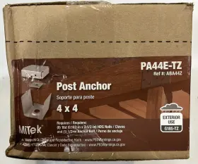 Pa44e-tz Mitek 0063149 Dual-sided 4 Inch X4 Ftft Post Anchor 10 Pcs