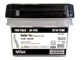 G185 Mitek Rt7a 1-1/2 Inch X 6-1/2 18-gauge Hurricane Tie 40 Per Box