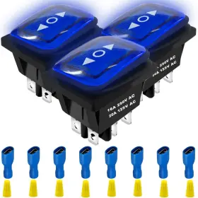 Kk-us-550 Mkbklljy 3pcs Momentary Polarity Reverse Switch Waterproof 16a 250v Ac/20a 125v Ac Con