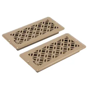 Tqian-01 Mmfsf Floor Register 4x10 Brown Vent Covers For Home Sidewall 2 Pack