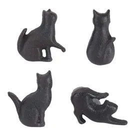2119moc819771asc-14 Mochiglory Set Of 4 Cat Shape Iron Drawer Pulls Knobs For Cabinet