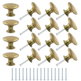 Moi240513012 Moicstiy 16pcs Antique Brass Kitchen Cabinet Knobs Handle Pulls