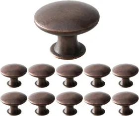 Mokife 722563292387 Kitchen Cabinet Knobs Vintage Copper 12 Pack Round Metal Wardrobe