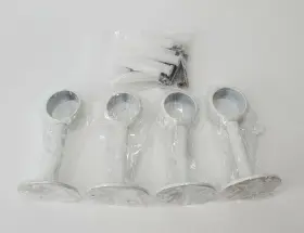 Mooche 659438908596 Closet Rod Diameter 1-inch Brackets 4pcs Ceiling Mount Curtain