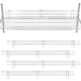 Morningro Hui-morningro-1060 4 Pcs Chrome Wire Shelf Ledge 48 L X H Shelving Side M