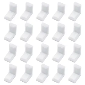 Mf000114-us Morobor Angle Bracket 40pcs L-shaped Steel Galvanized Corner Brace With Whit