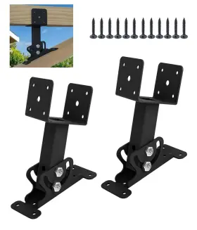 Moumoupurr Zj-2p-tj 2pcs Heavy Duty Roof Riser Brackets Kit For Pergola Gazebo 3-1/2 Inch