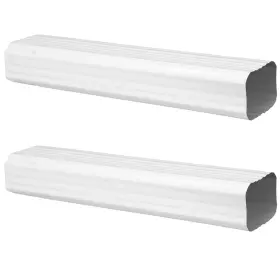 Dd-moxweyeni-2151 Moxweyeni 2 Pack X 3 Inch 15 White Aluminum Downspout Extensions Roofing Gutter