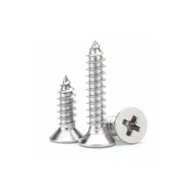 Mc62802049 Moyocodi #14 X 1-1/2 Inch 50 Pack Flat Head Phillips Drive Screws Silver